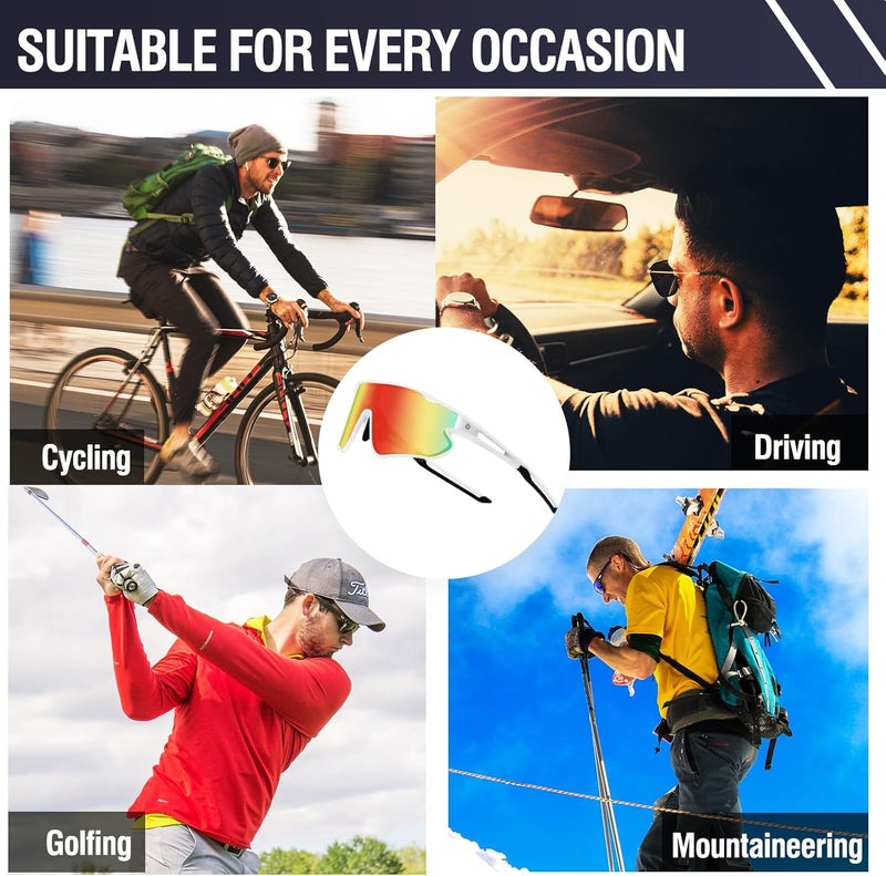 Duco Sports Polarized Sunglasses for Men Women Running Sunglasses Fishing Cycling Baseball Glasses UV400 Protection DC0023 - Image 5